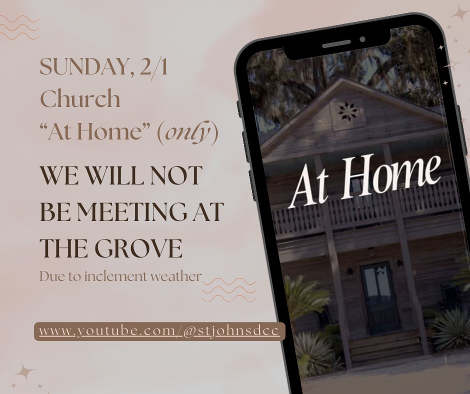 Joining us Sunday "At Home" |  10AM | YouTube: youtube.com/@stjohnsdcc?

Drop your favorite emoji below 👇