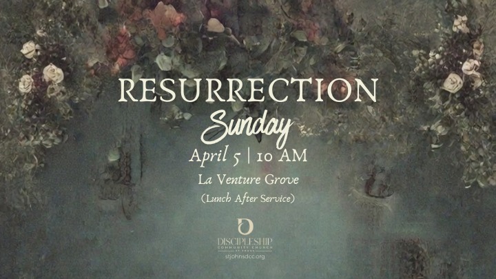 Because He ROSE, everything changes. Guilt shattered. Chains broken. The same power that rolled away the stone is still rolling obstacles out of your way. Death couldn’t hold Him — so grief, fear, shame, and every “I can’t” don’t get to hold you either.

This Easter, step into the full resurrection story with us in the most beautiful setting — open skies, river breezes, and God’s living masterpiece all around.

You’re invited!
🌿 La Venture Grove
📍 Along the St. Johns River
📅 Sunday, April 5 | 10:00 AM

#ResurrectionSunday #HeIsRisen #EasterAtStJohns #stjohnsdcc