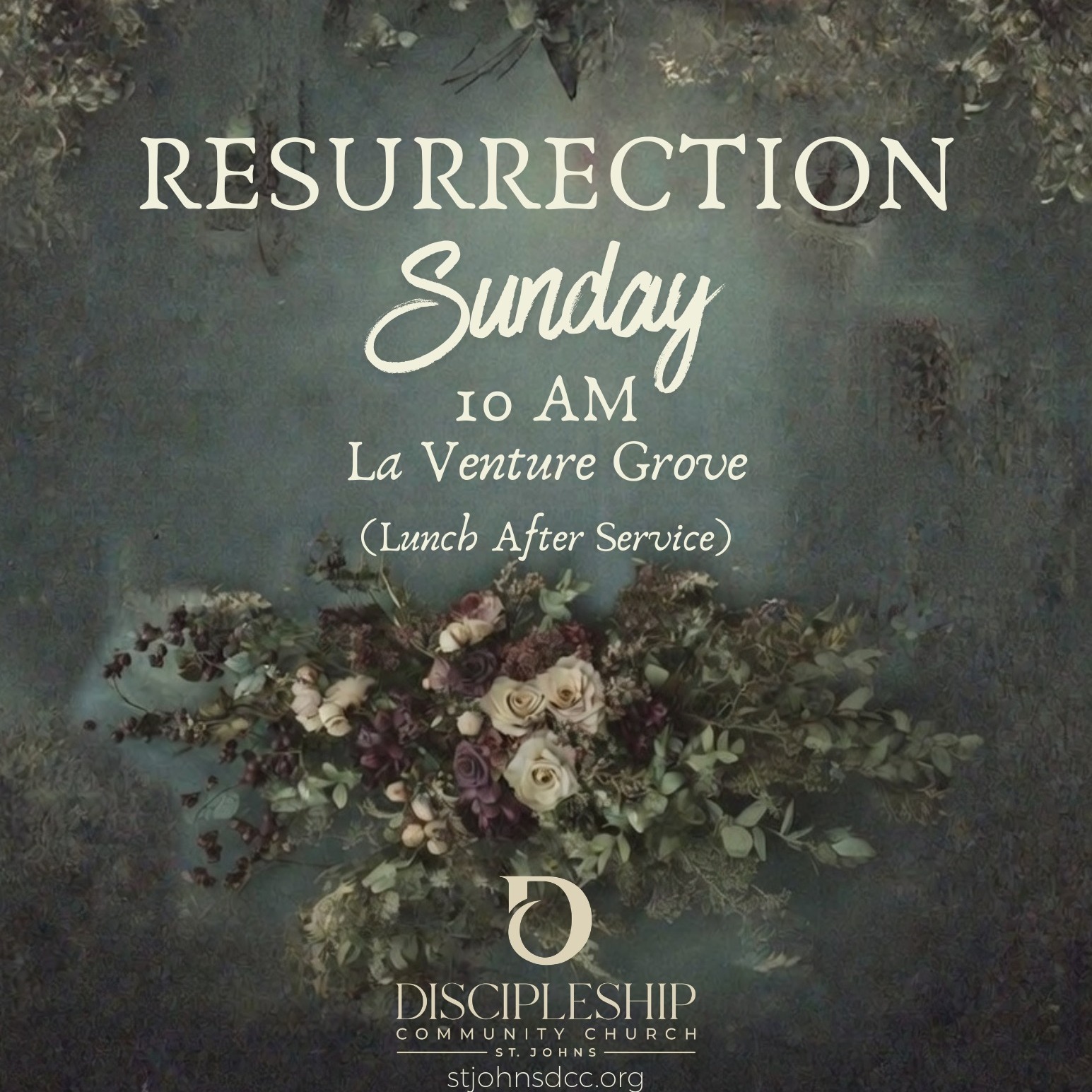Death couldn’t hold Him. Grief can’t hold you. Because Jesus rose, hope isn’t wishful thinking—it’s a living, breathing force that refuses to stay in the grave. 

This Easter, let that hope breathe new life into every broken place. We’ll gather in a place where nature itself shouts resurrection—sunlight dancing on the river, birds singing over the water, God’s beauty reminding us nothing is too dead for Him.

La Venture Grove | April 5 | 10am #stjohnsdcc #easteratstjohnsdcc #meetyouattheriver
