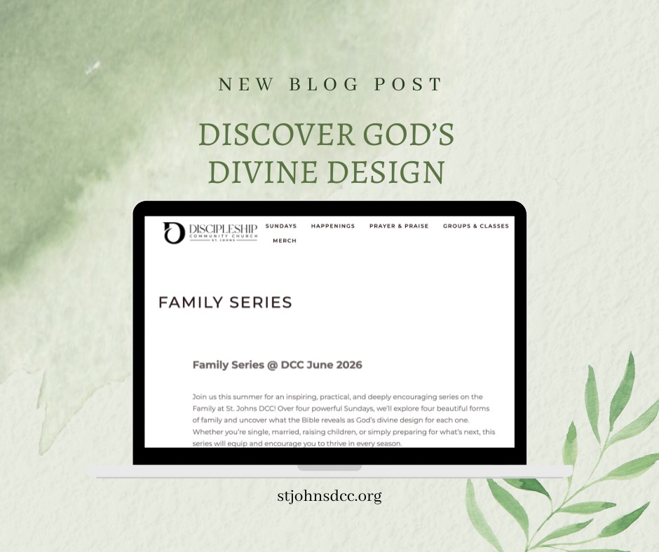 💫 NEW BLOG POST: FAMILY! 💫
Visit our website to check out this new blog on our 4-week series about God’s design for the Family starting this Sunday!  Discover the Bible’s beautiful blueprint for every season - single, married, parenting, and beyond. Inspiring, practical, and deeply encouraging!

🔗 stjohnsdcc.org | ➡ blog